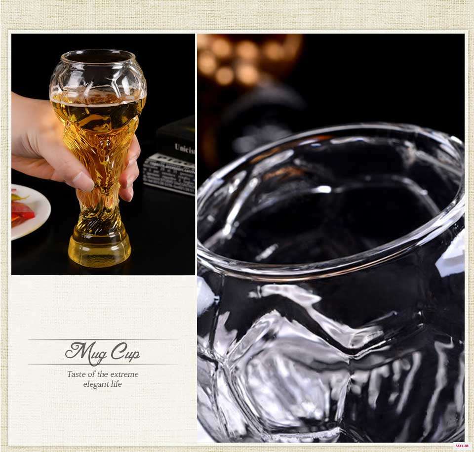450ml Large Glass Coffee Mug Travel Coffee Cups and Mugs Hercules SoccerFootball Transparent Creative Milk Drink Water Beer Mug (5)