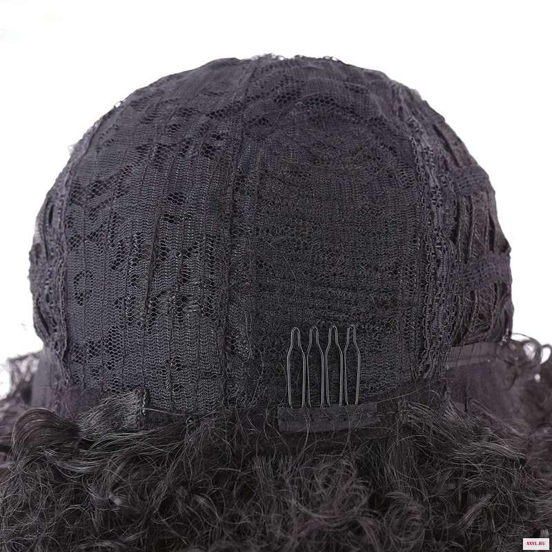 Short Pixie Cut Afro Kinky Curly Synthetic Wigs with Bangs (3)