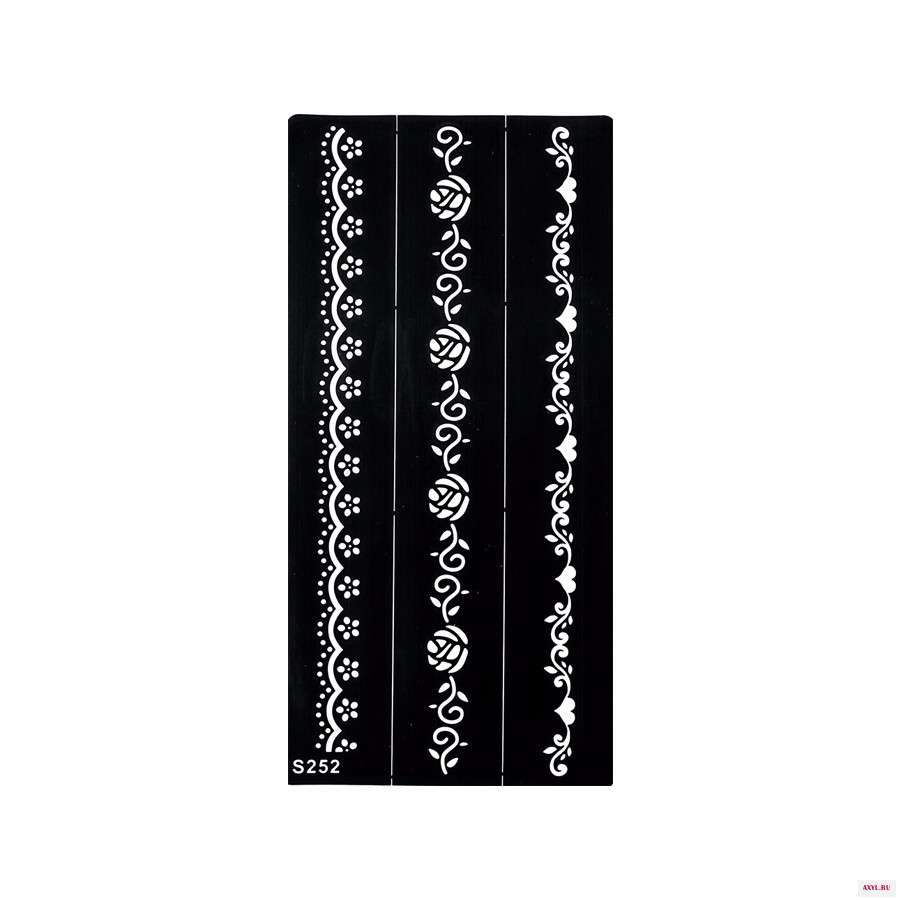 6 Sheet Wrist Body Art Henna Tatoo Stencil Flower Patter Bracelet Design Women Makeup Mehndi Tattoo Templates Party Gift S200#07 (5)