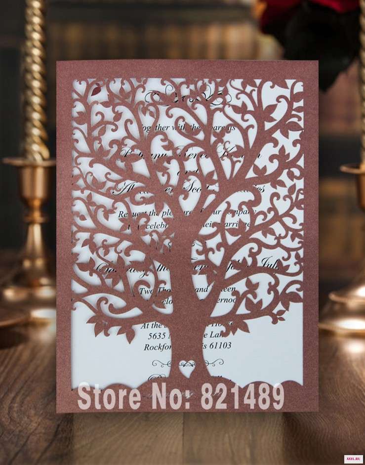 Wedding Invitation Iridescent Paper Free Shipping
