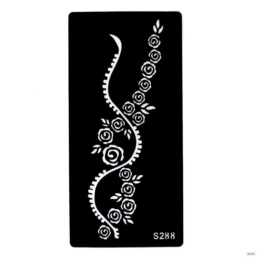 6 Sheet Wrist Body Art Henna Tatoo Stencil Flower Patter Bracelet Design Women Makeup Mehndi Tattoo Templates Party Gift S200#07 (7)