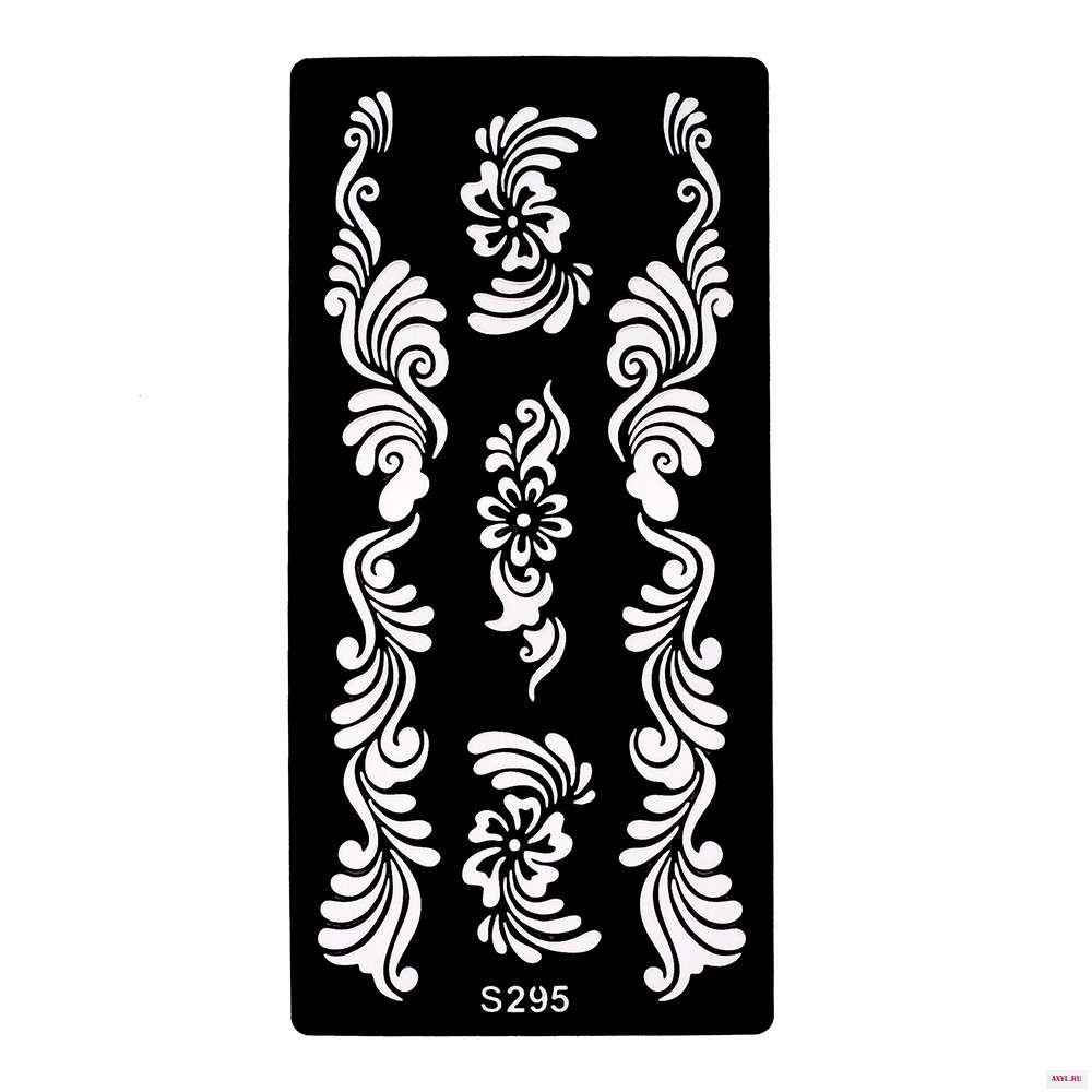 6 Sheet Wrist Body Art Henna Tatoo Stencil Flower Patter Bracelet Design Women Makeup Mehndi Tattoo Templates Party Gift S200#07 (8)