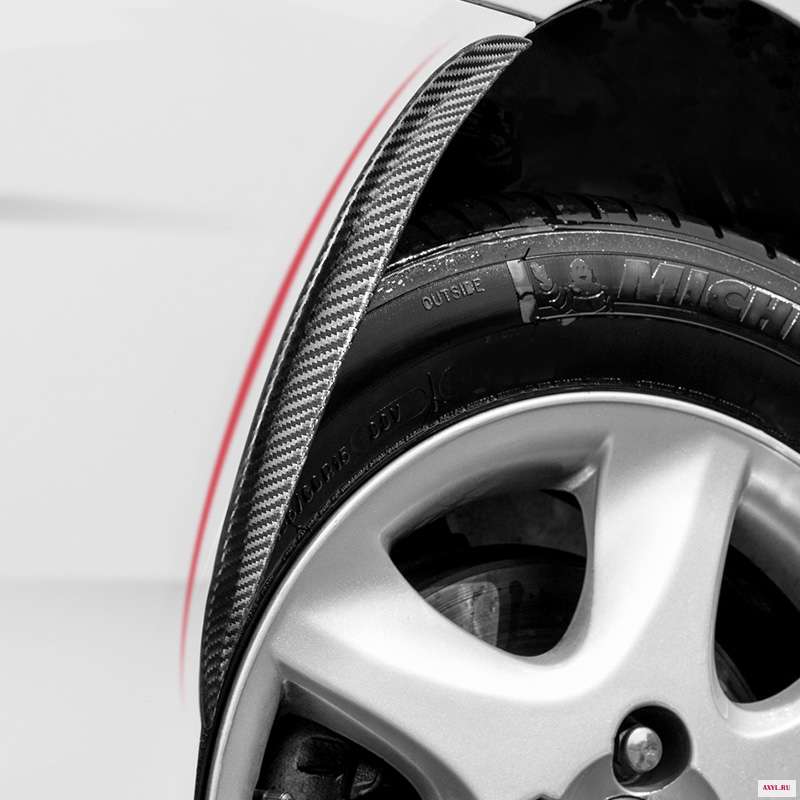 2 шт. Универсальные резиновые Брызговики Car3D из углеродного волокна с узором брызговики от грязи арка колесо