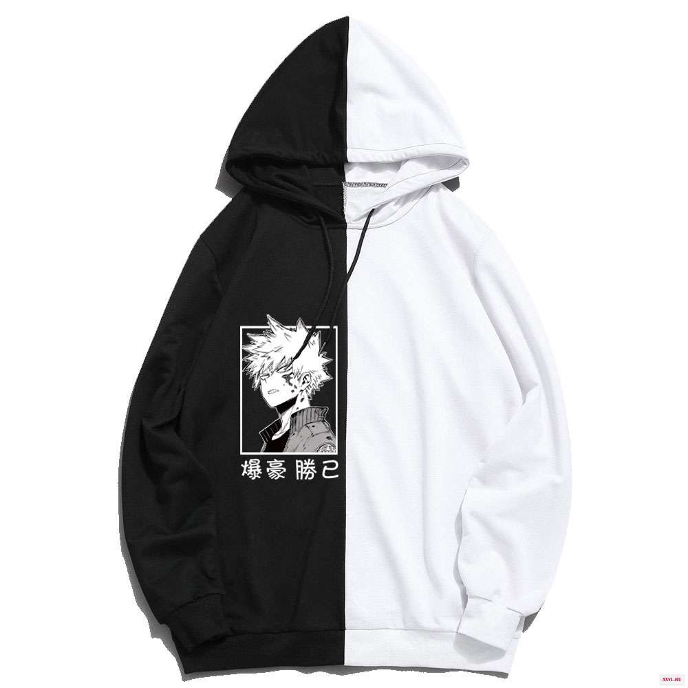 Harajuku my hero Академия унисекс Bakugou Katsuki Толстовка с принтом двойной Цвет толстовки пуловер легкая одежда для