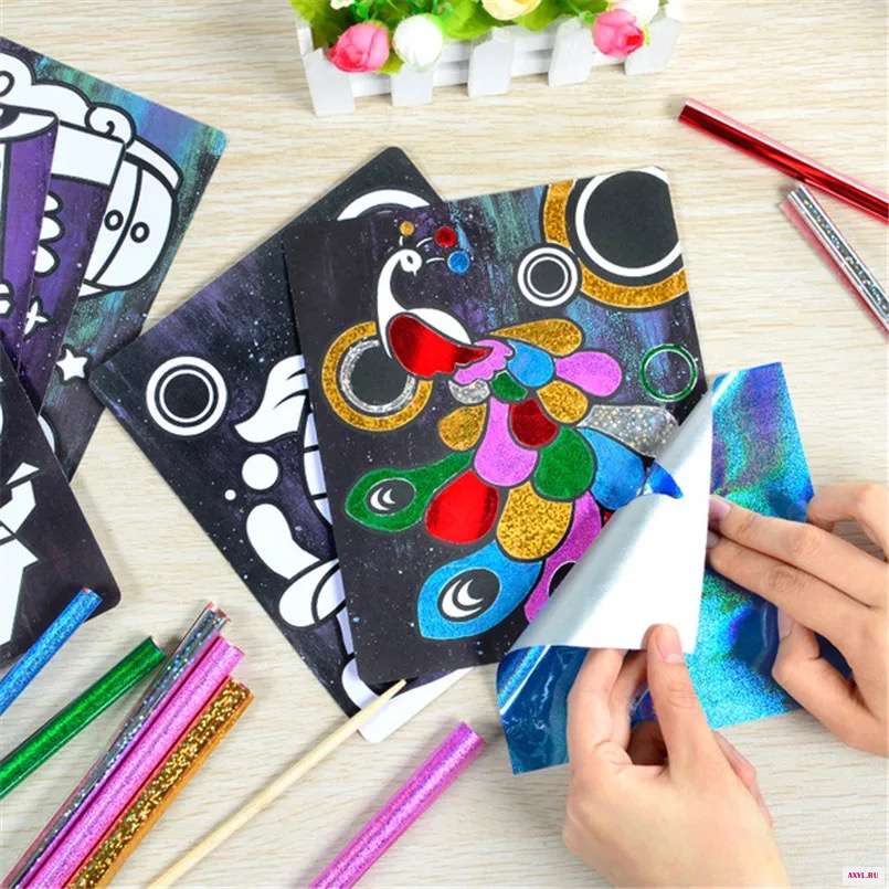 DIY мультфильм Волшебная переводная картина ремесла для детей Искусство и игрушки творческое обучение