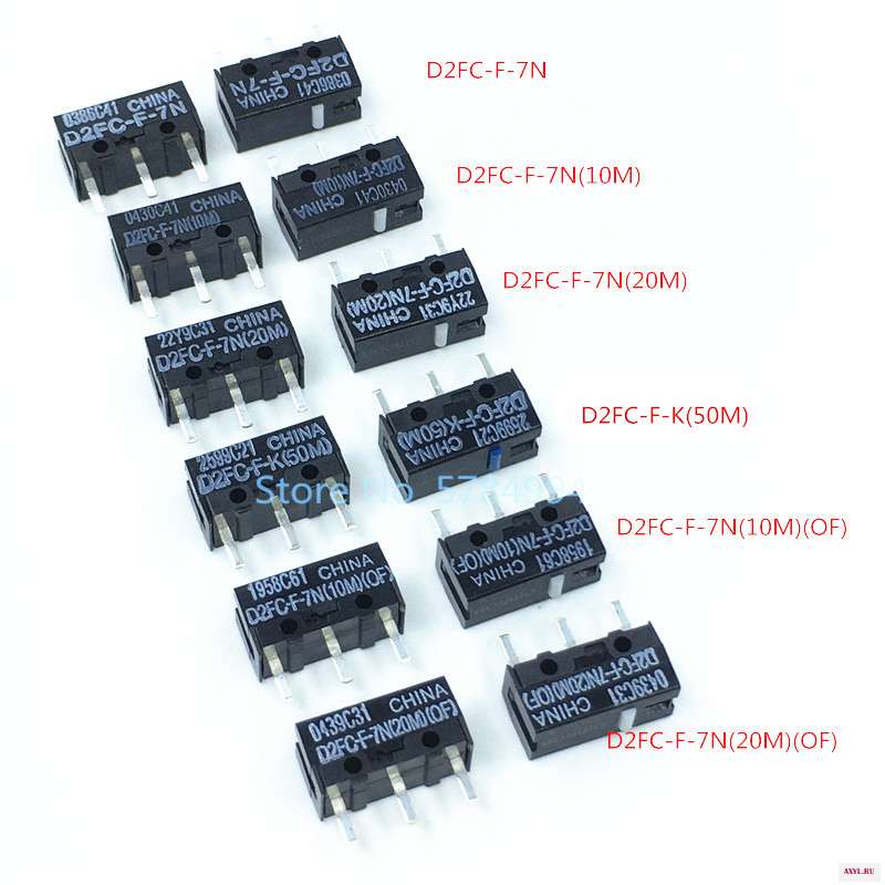 OMRON Micro Switch бесплатная доставка 2 шт. 10 м 20 кнопка мыши D2FC F 7N (50 м) с возможностью поворота на расстоянии до для