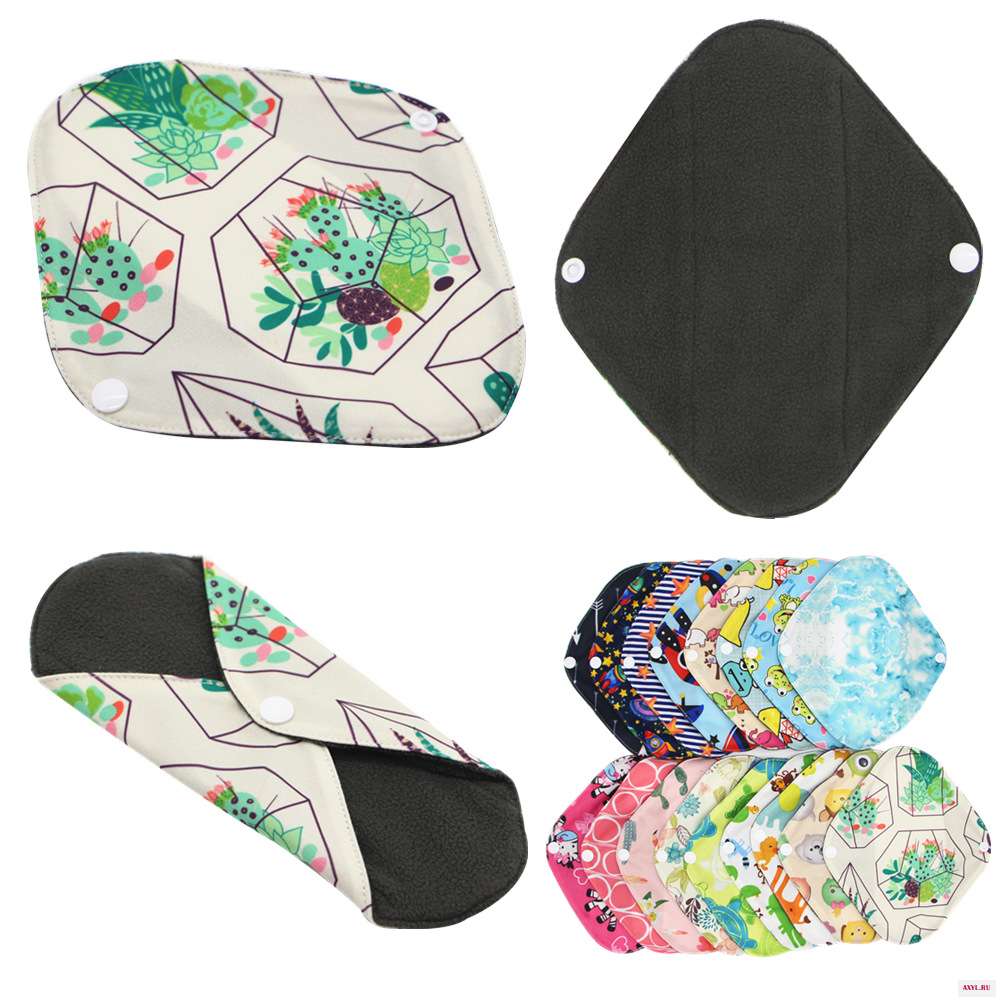 Size S Washable Menstrual Pad Reusable Sanitary Mama Bamboo Cotton Cloth Feminine Hygiene Panty Liner Towel Pads | - Цена: 153,27 - 169,28 руб.