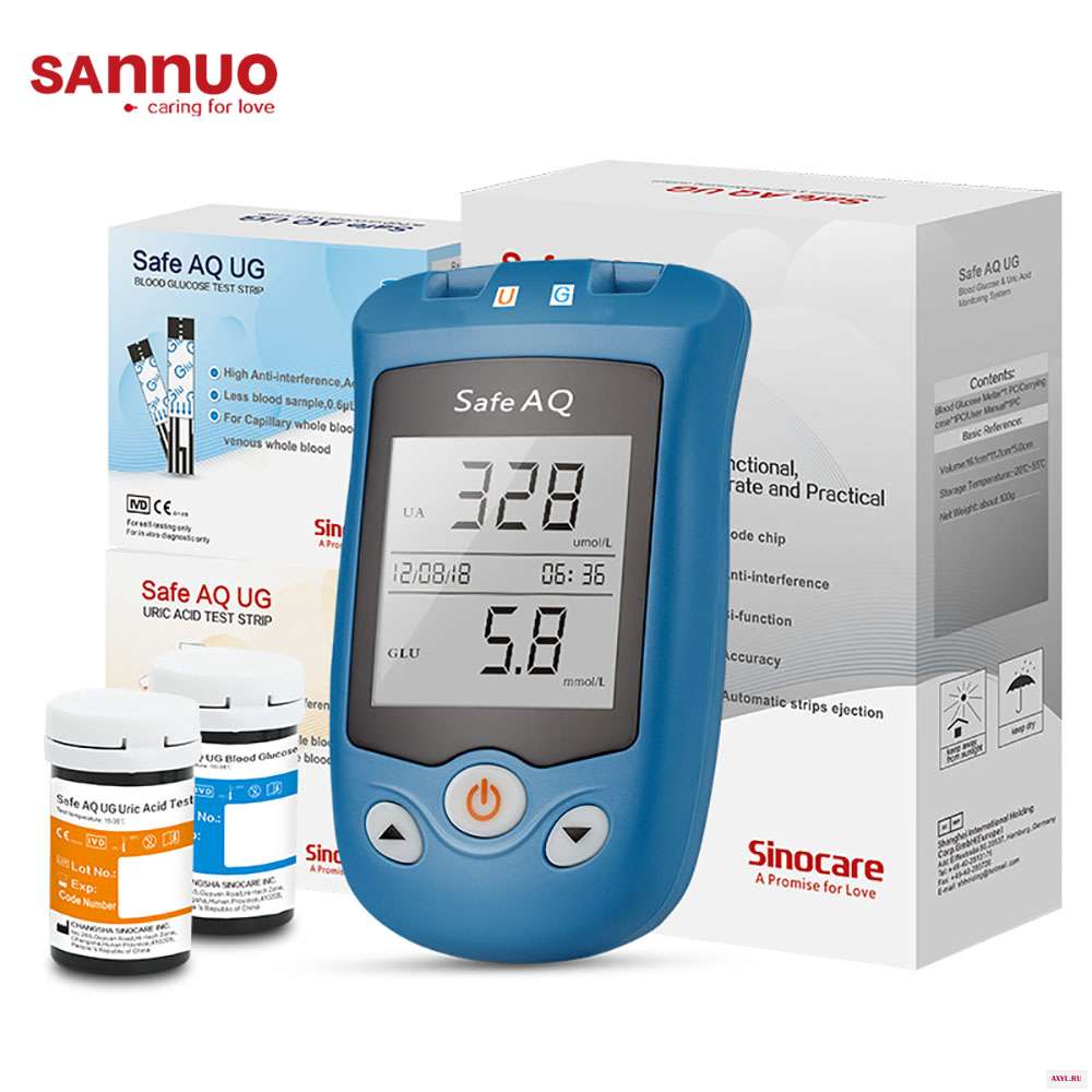 Несколько пакетов! Sinocare безопасная из натуральной кожи UG поддерживающие шкалу мг/DL для измерения уровня