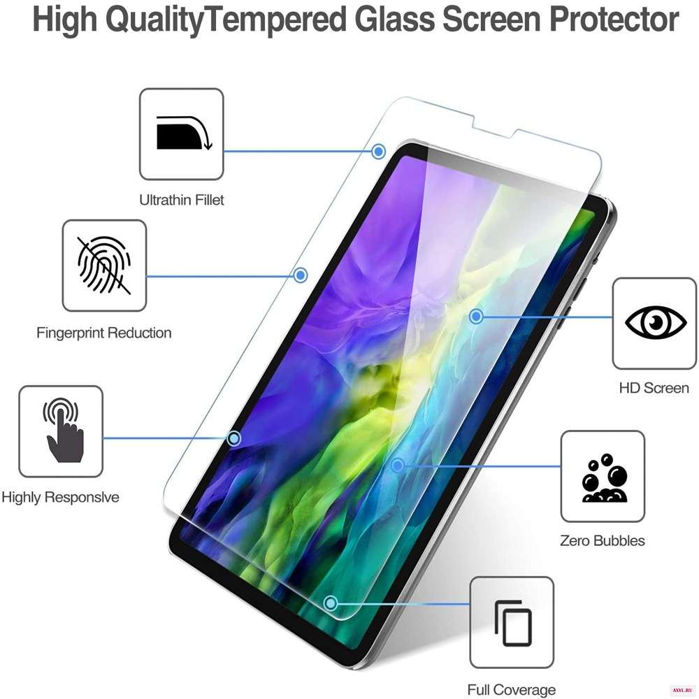 Защитная плёнка из закалённого стекла для iPad 10 2 2019 2017 2018 9 7 Air 1/Air 2/Pro 11 5 мини 4 3 1 Экран протектор|Защитные