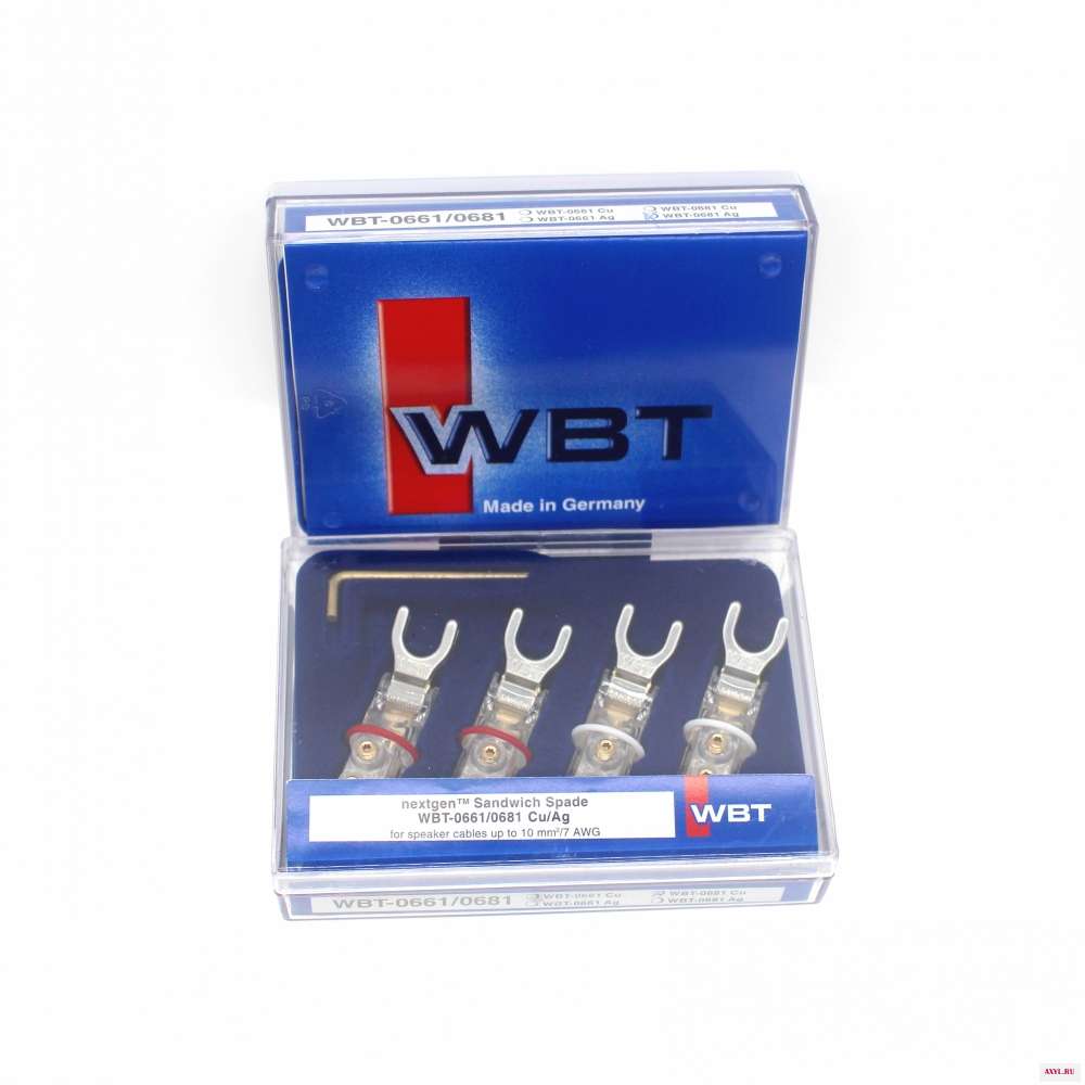 Hi end WBT 0681 AG Silver Y Spade Plug Free Welding коннекторы динамик вилка аудио адаптер|Коннекторы и разъёмы| |