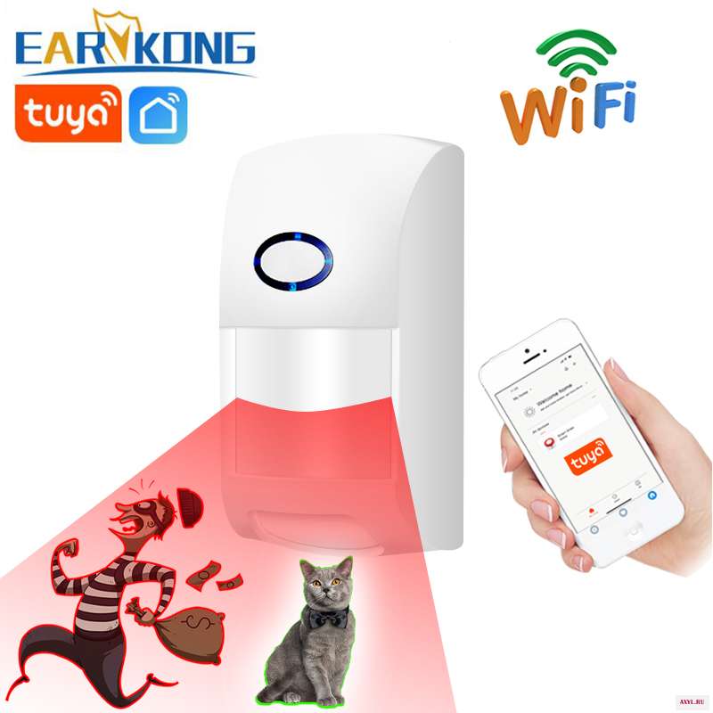Tuya Smart WiFi инфракрасные детекторы датчик движения сигнализация совместима с приложением Tuyasmart Life APP|Сенсор и