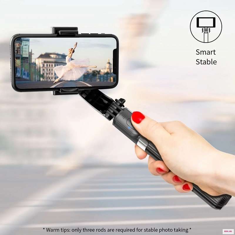 Proker ручной шарнирный стабилизатор для камеры GoPro мобильный телефон держатель селфи палки регулируемая
