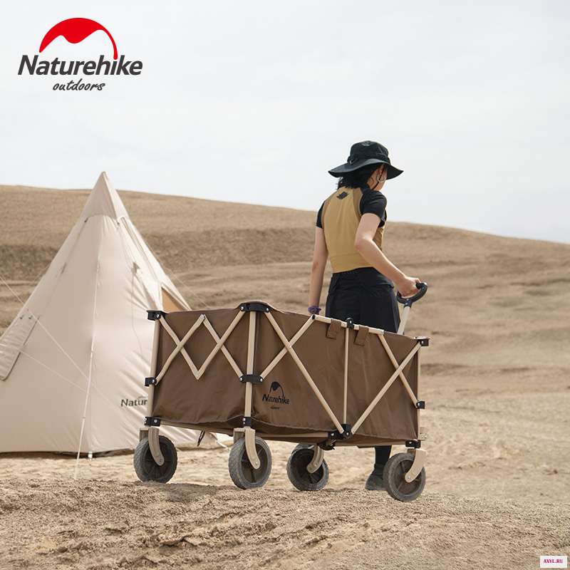 Новинка 2020 четырехсторонняя складная тележка Naturehike туристическая портативная для самостоятельного