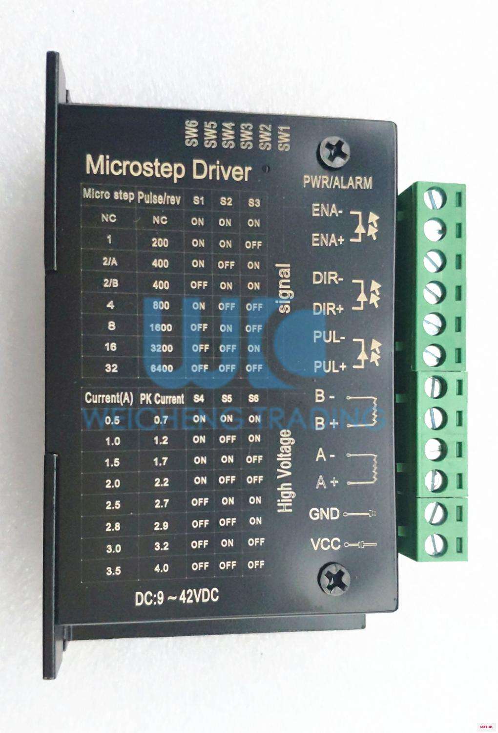Фрезерный станок с ЧПУ электронный комплект 3 шт. DM542 Драйвер + NEMA23 3N.M двигатель постоянного тока 350 Вт 36В