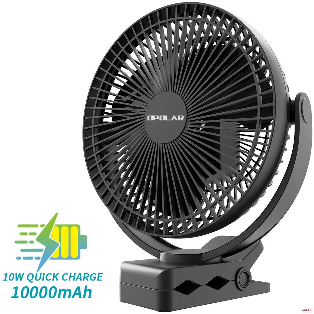 Поворотный USB-вентилятор 8 дюймов 10000 мАч 4 скорости | Бытовая - Цена: 1 132,72 - 1 266,06 руб.
