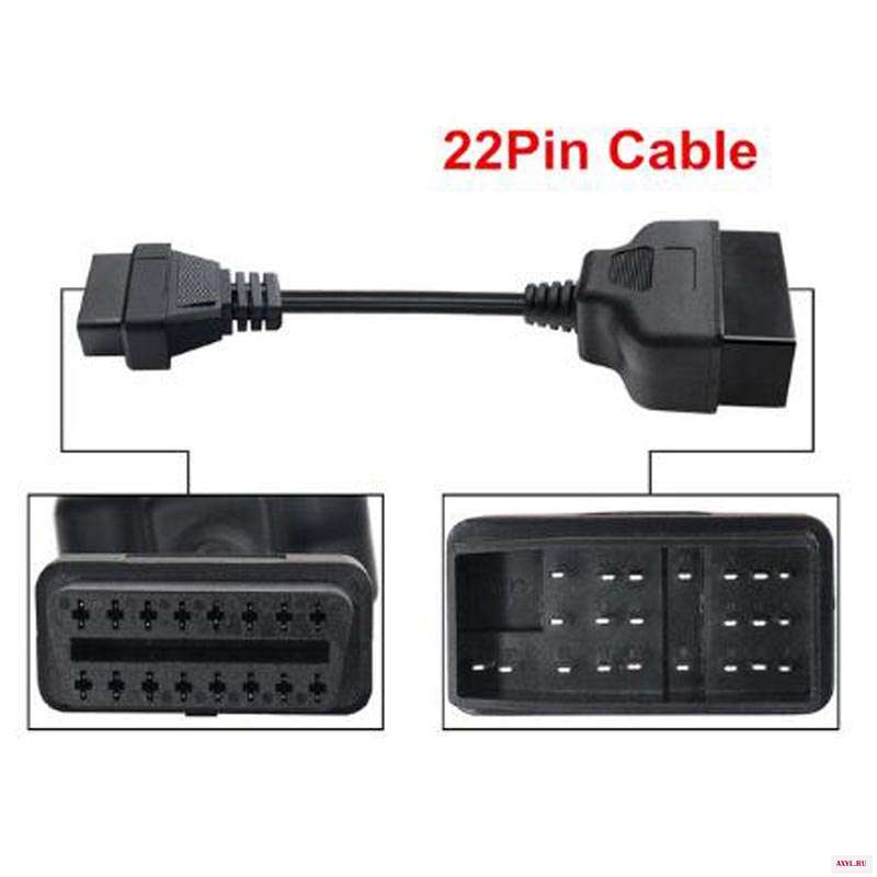 Автомобильный Кабель OBD II для Toyota 17Pin & 22Pin мужчина к 16Pin 2 Женский Диагностический разъем 17 Pin 22 OBDII