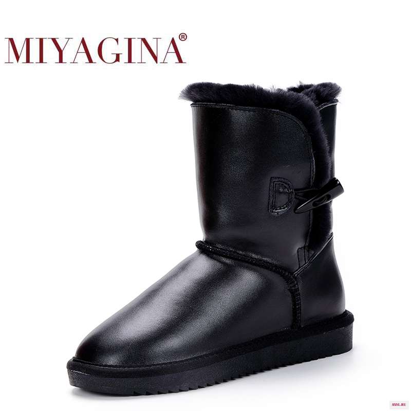 Женские зимние сапоги из натуральной воловьей кожи с натуральным мехом|wool shoes|snow bootsshoes for women |