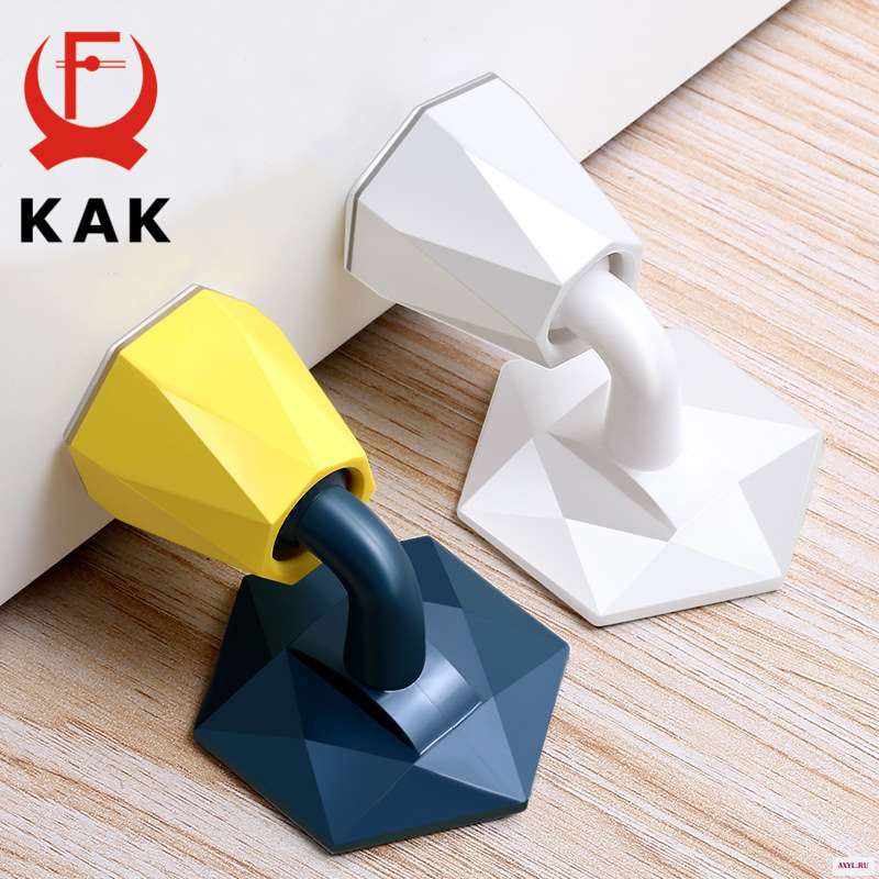 Силиконовая дверная пробка KAK в форме алмаза Модернизированная всасывающая конструкция наклейка без