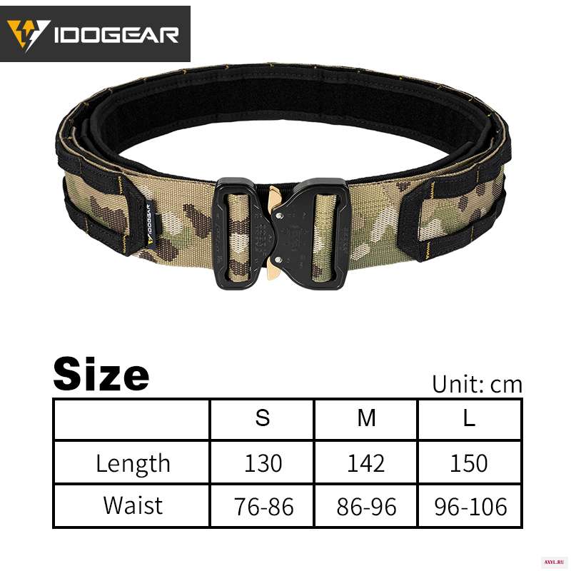 IDOGEAR Тактические 2 дюйма боевой пояс металлический Кобра пряжки службы Молл мужские тактические пояса Ремни