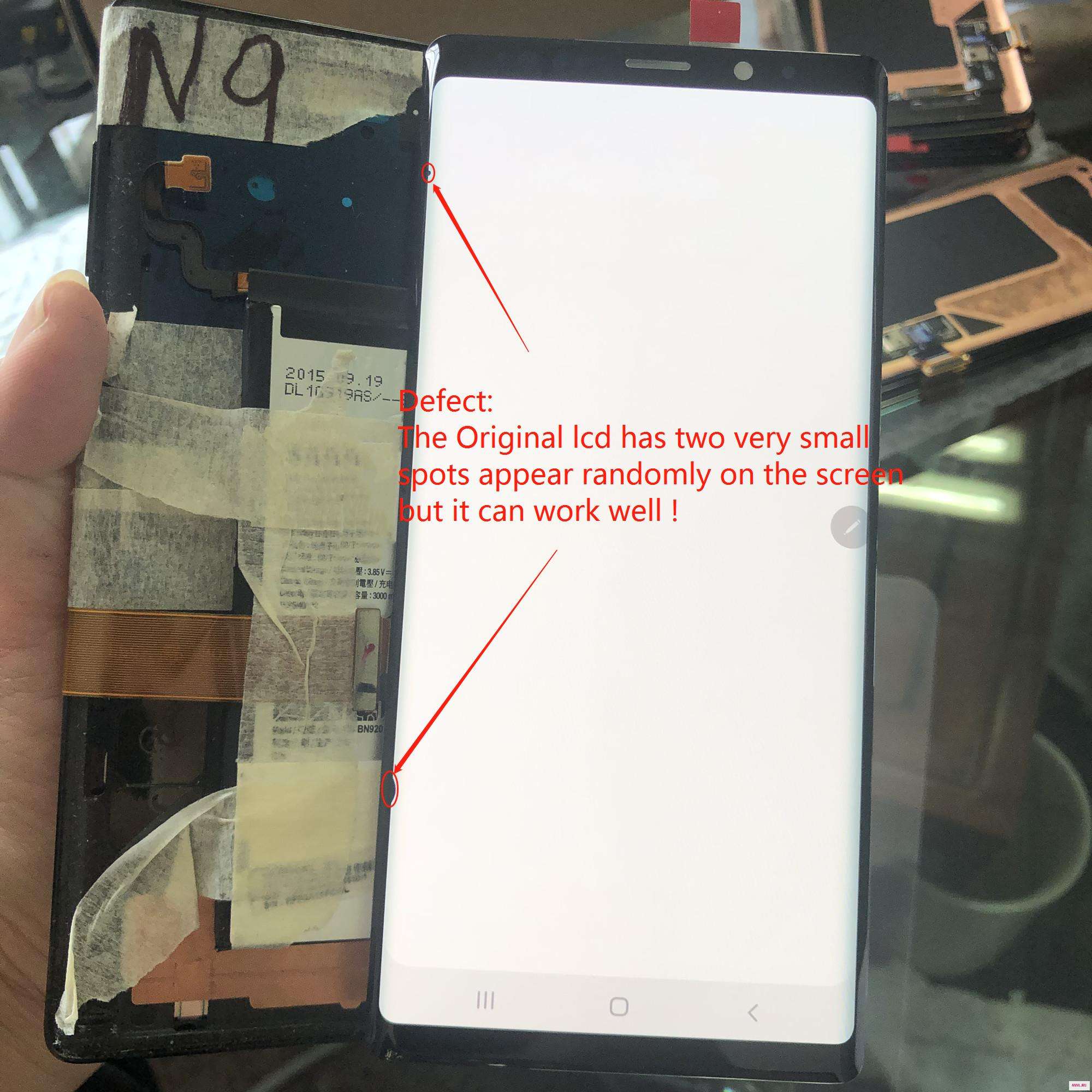 Оригинальный AMOLED 6 4 ''ЖК дисплей с двумя небольшими пятнами для SAMSUNG GALAXY Note 9 Note9 SM N960F + сенсорный экран