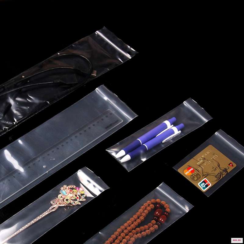 StoBag 100 шт. толстые и длинные прозрачные пластиковые пакеты на молнии для Водонепроницаемой Сумки упаковки