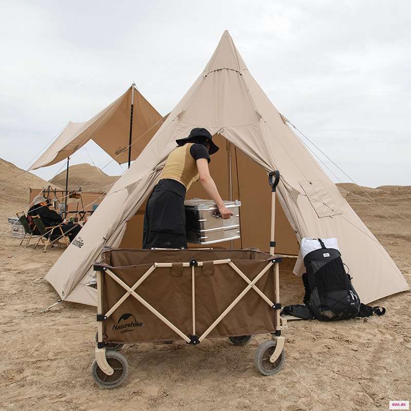 Новинка 2020 четырехсторонняя складная тележка Naturehike туристическая портативная для самостоятельного