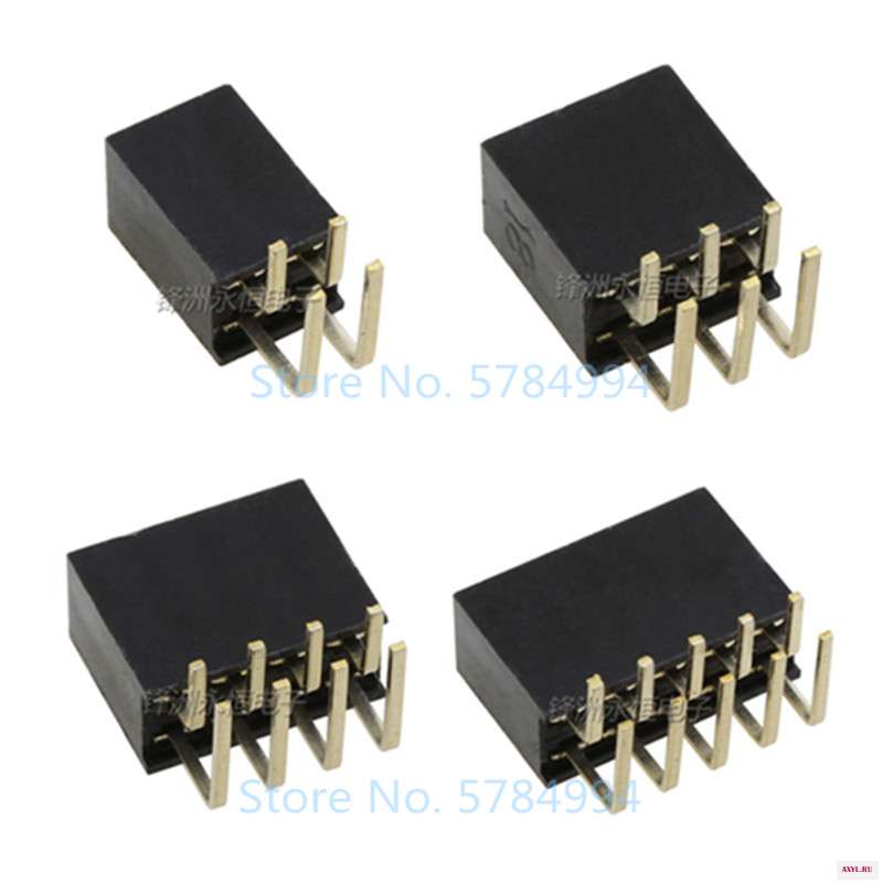 2 54 мм R/двойной ряд женский ~ 40P PCB плата угловой штыревой разъем выносной 2*4/6/10/20/40Pin для Arduino|Соединители| |