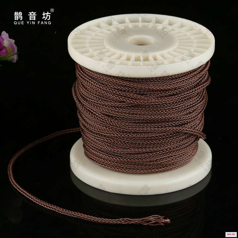 QUEYINFANG DIY 8 ядерный наушники Обновление кабель из бескислородной меди Медь коричневый провод наушников ПВХ