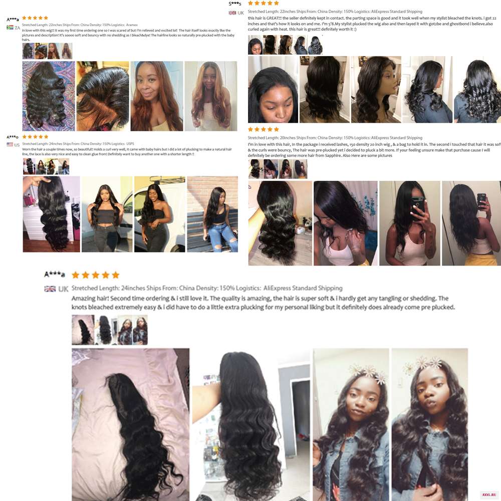 Парик для женщин LS Hair 360/13*4 бразильский 360|Парик из натуральных волос на кружеве| |