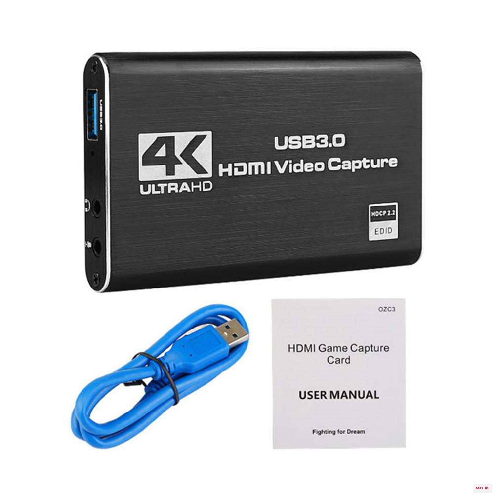 USB 3 0 4K 60 Гц 1080P кадров в секунду HD видеозахват видеокарты видеоконвертор HDMI выход прямая трансляция для XBOX PS4