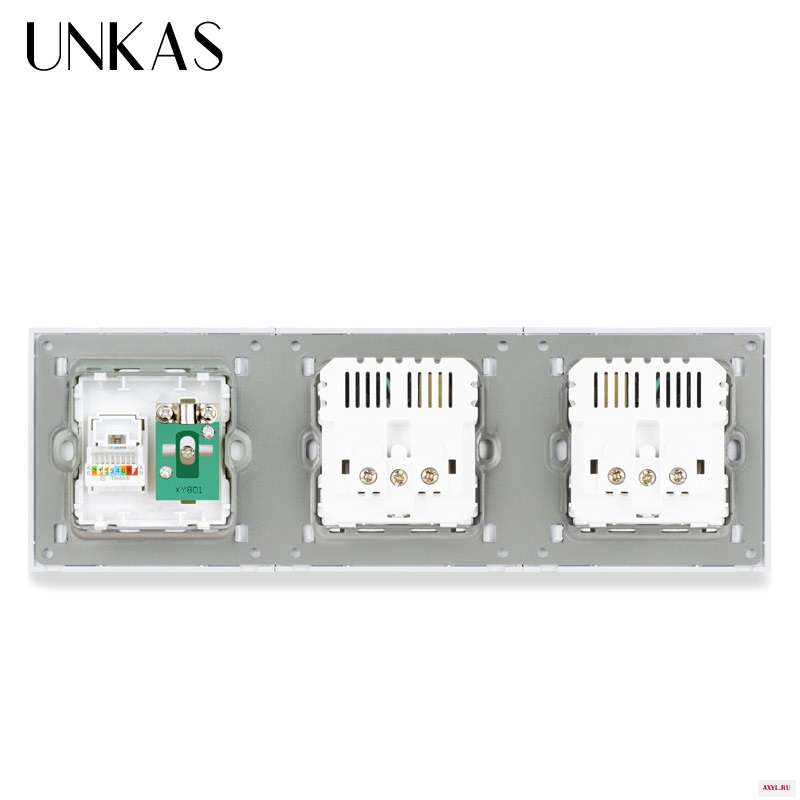 Пластиковая панель UNKAS для ПК двойная французская стандартная розетка с 4 USB + ТВ разъемами гнездовой разъем