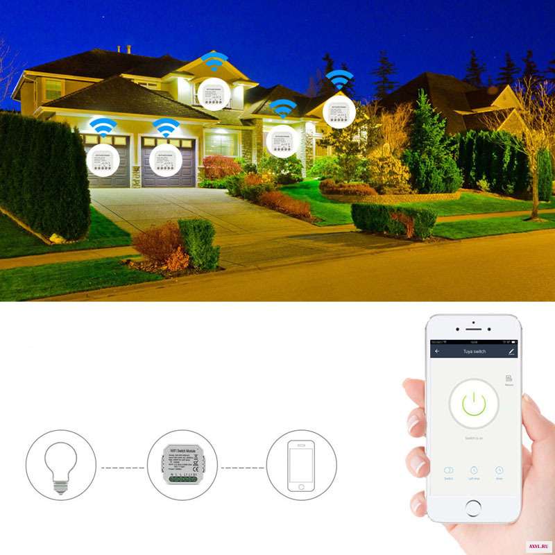 Tuya Zigbee модуль автоматического включения света Беспроводной светильник реле совместимый с Alexa Google Home|Модули