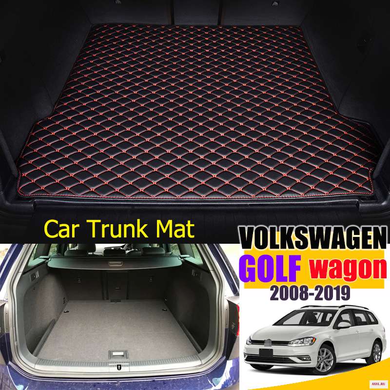 Кожаные Коврики для багажника автомобиля Volkswagen Golf Wagon 2008 2019 задний коврик поднос грязь| |
