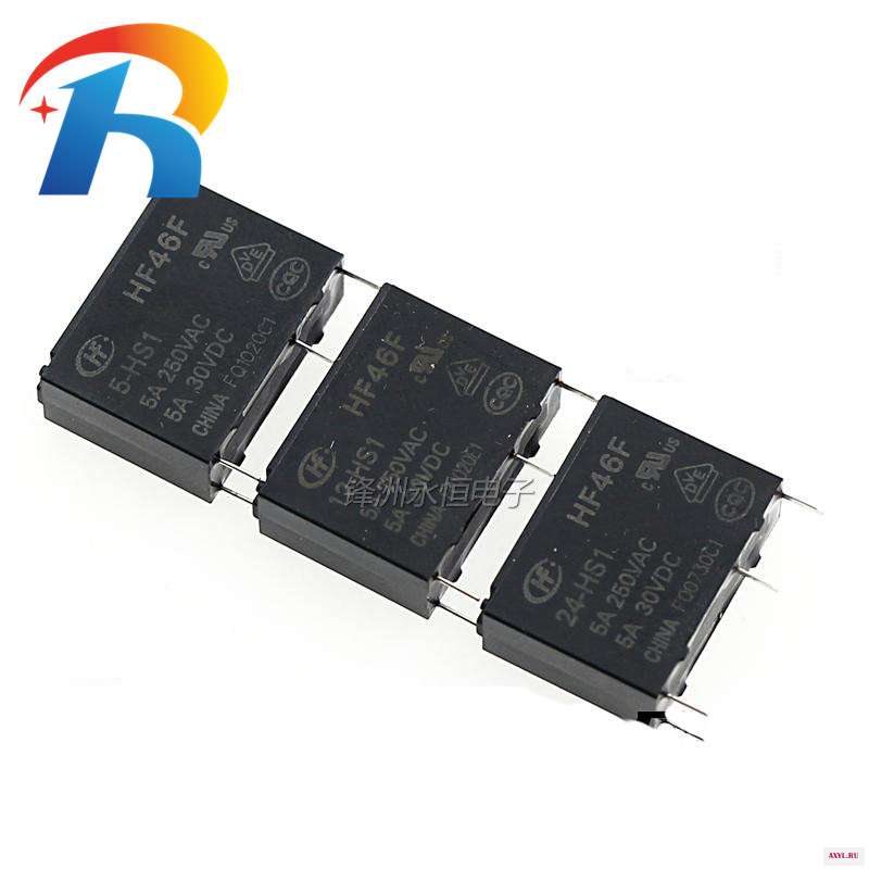 10 шт./лот 30VDC Мощность реле HF46F 005 HS1 012 024 5 12 24 5A 250VAC 4PIN 5V 12V 24V DC|Реле| |