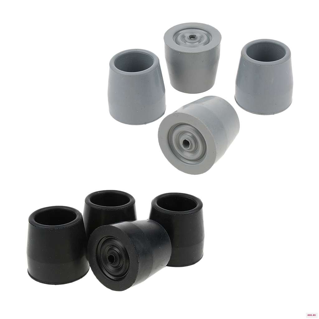 4 Pcs Walking Stick Ferrules Rubber Anti-slid Crutch Rubber Cane Replacement Tips Stability