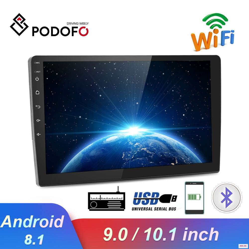 Podofo 9/10.1 &quot2 din Android автомобильный радио мультимедиа плеер 2 Din Universal GPS WI FI Авто Радио стерео аудио для VW Nissan Hyundai