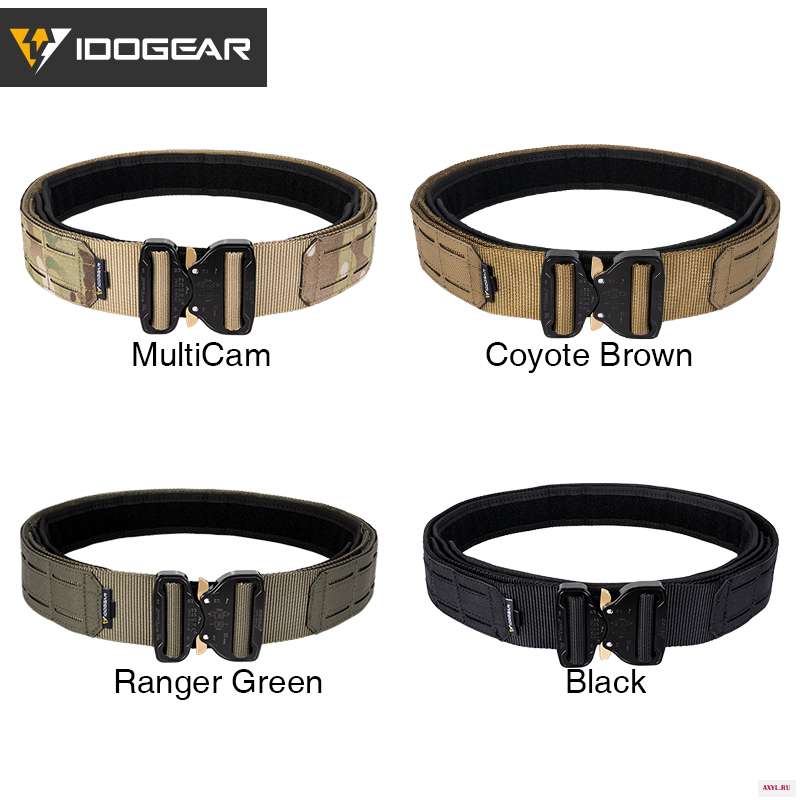 Мужской ремень быстрого крепления IDOGEAR тактический 2 дюйма с металлической пряжкой коброй лазерная