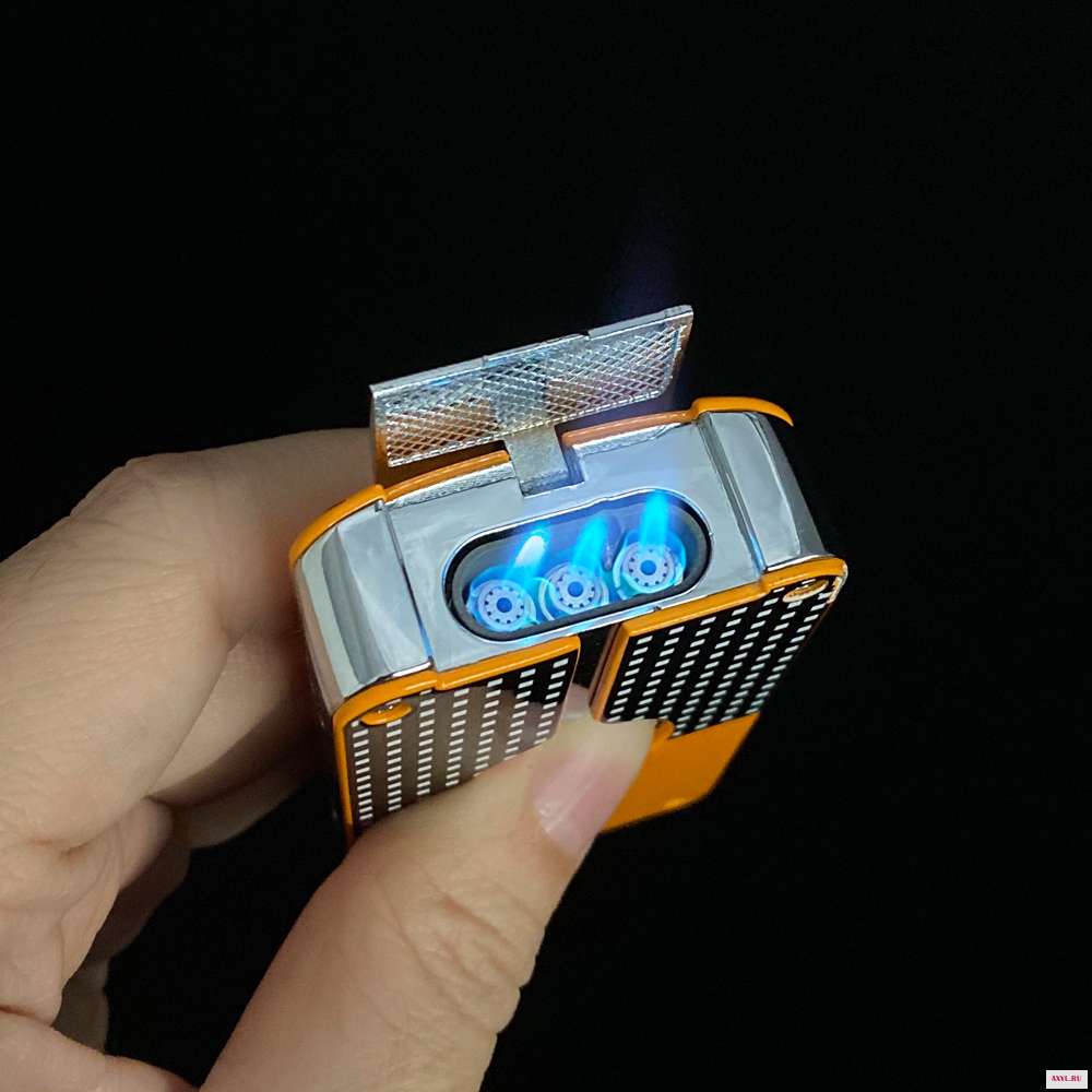COHIBA зажигалка для сигар резак ветрозащитный фонарь 3 Jet Flame аксессуары набор бутан газ металл с дырокол