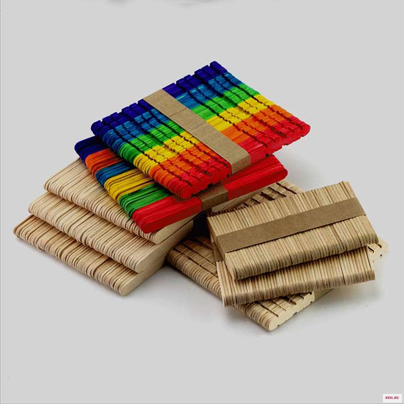 50 шт. Burlywood с рисунком мороженого на палочке Stick натуральные - Цена: 42,50 - 202,87 руб. / набор