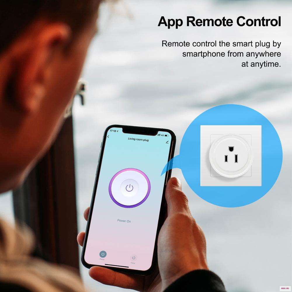 Wifi Smart Plug US мини розетка синхронизация голосового управления с помощью приложения Life работа Google Home Alexa не