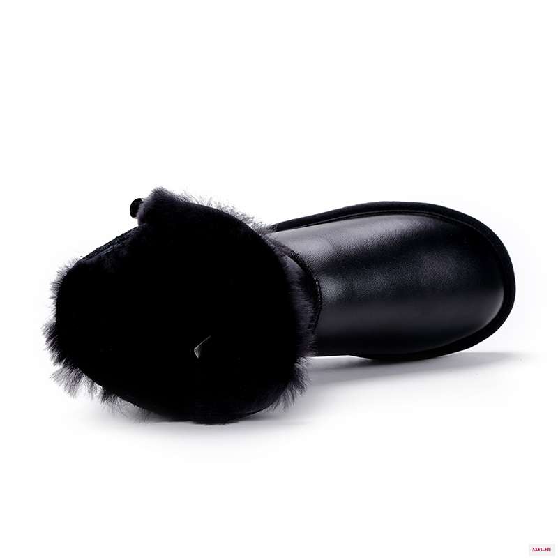 Женские зимние сапоги из натуральной воловьей кожи с натуральным мехом|wool shoes|snow bootsshoes for women |