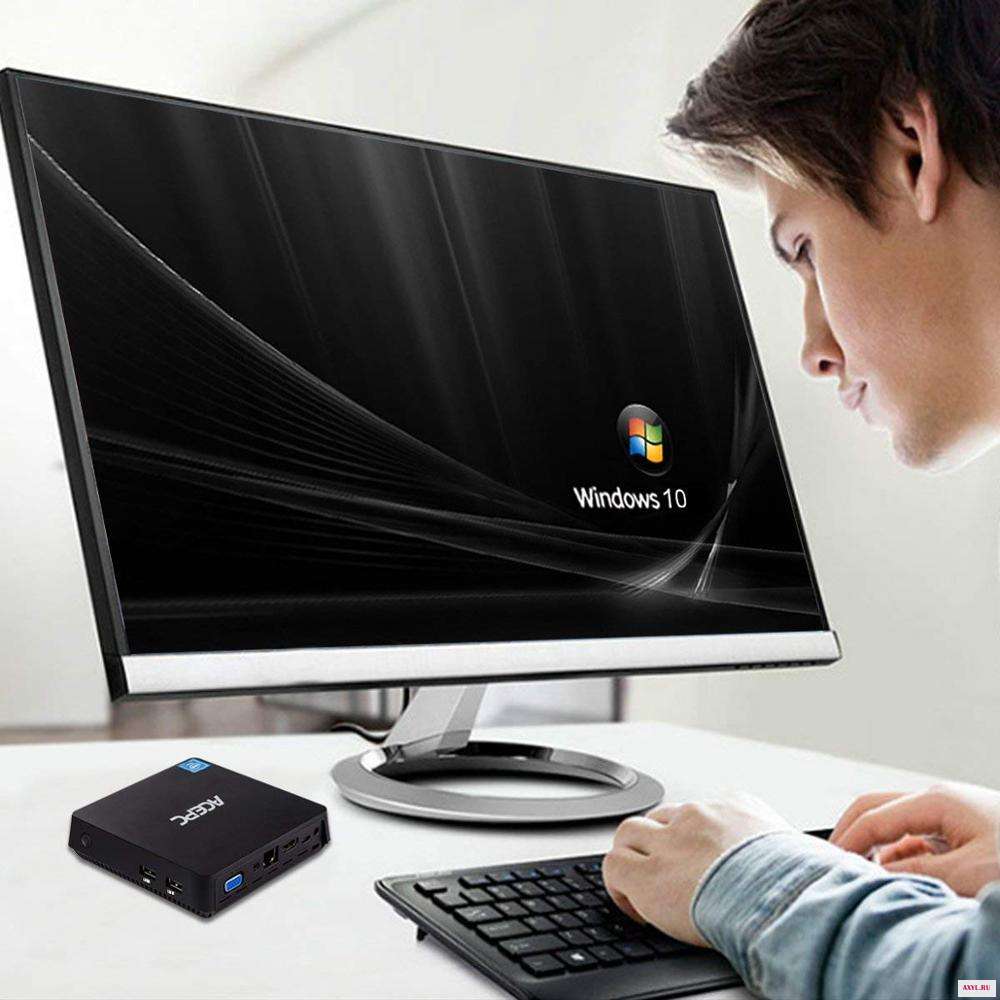 T11 плюс мини ПК с Windows 10 Pro (64 бит) Intel x5 Z8350 безвентиляторный компьютер четырехъядерным процессором HDMI/VGA Порты
