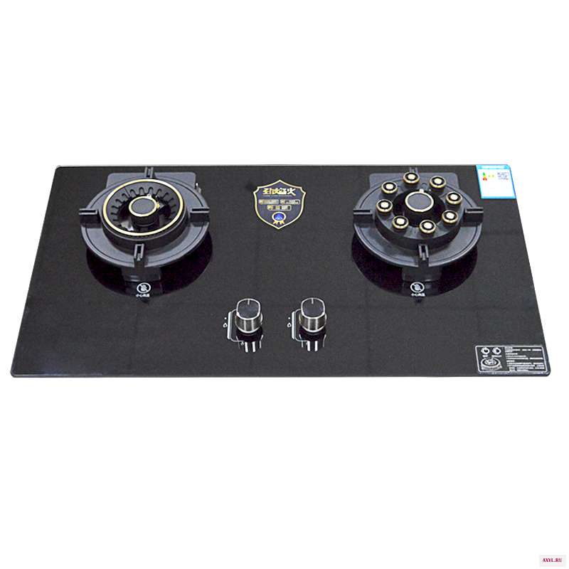 Folding gas stove Household energy-saving fire Natural liquefied Tempered glass panel double-hole | Бытовая - Цена: 12 827,34 - 14 000,58 руб.