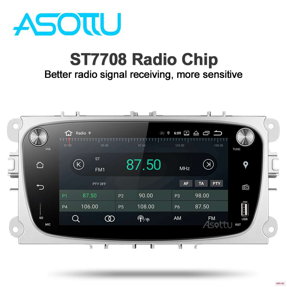 Asottu FO601 Android 9 0 автомобильное радио для Ford focus 2 Mondeo C max galaxy S Transit Tourneo Автомобильный gps мультимедийный