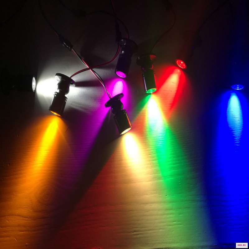 5 шт./лот RGB Светодиодный прожектор поверхности 3 Вт Мини точечный светильник потолочный Точечный