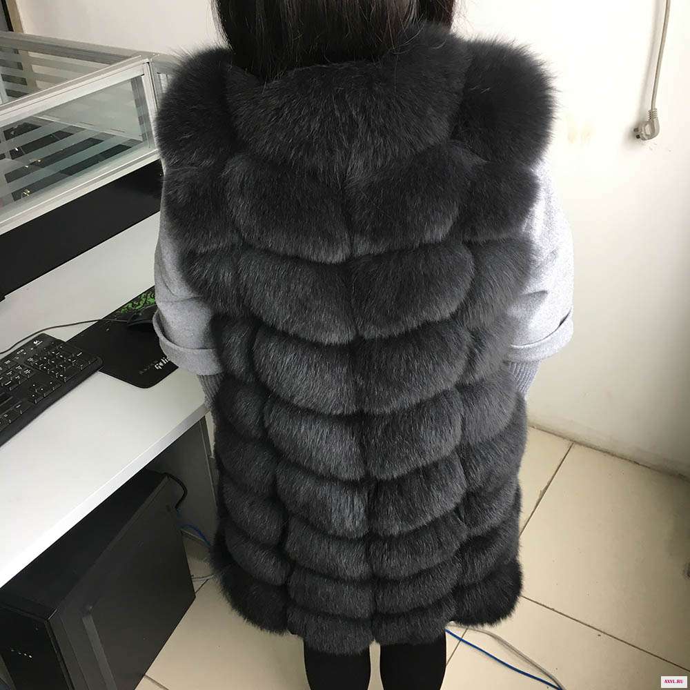 2020Fur пальто натуральная зимняя кожаная куртка женская натуральный Лисий Мех Кожа трава длинный рукав Жилет