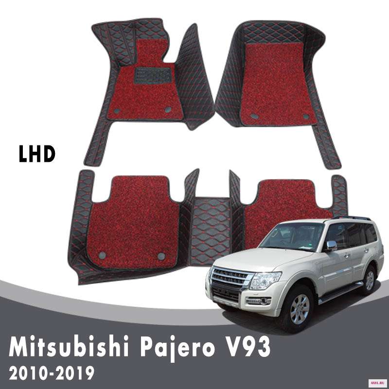 Автомобильные коврики для Mitsubishi Pajero V93 2020 2019 2018 2017 2016 2015 2014 2013 2012 2011 2010 с проволочной петлей