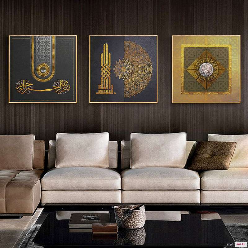Исламский мусульманский Религия мечети картина холст PaintingOil стене плакат современный настенный
