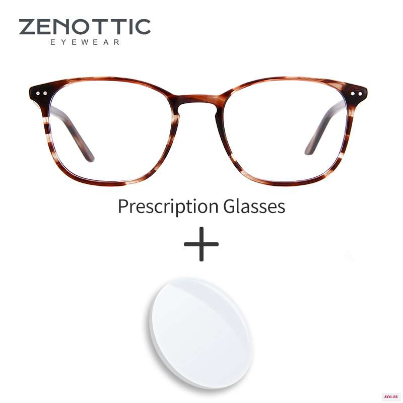Очки ZENOTTIC в ретро стиле для мужчин и женщин оптические аксессуары коррекции миопии с ацетатной оправой