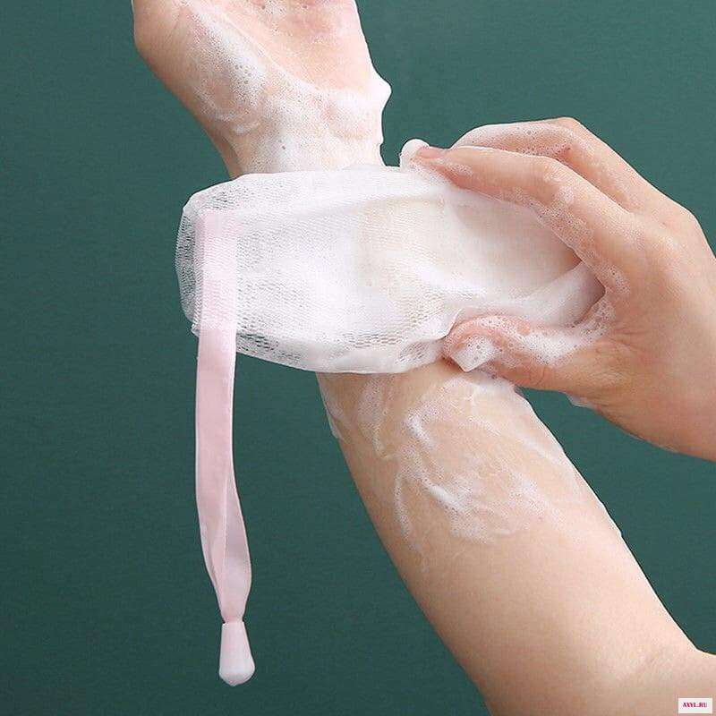 5 шт. мытья лица Мыло пенообразующая губка для душа и ванной мыльный пузырь сетки Очищение тела Ванна Душ